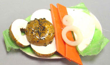 Dollhouse Miniature Bagel & Lox Platter